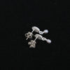 OLIO E ACETO Tanabata Special Collection Sterling Silver Rhodonite Pearl Pendant Earrings OLIO-OA13E22-YF Silver/Pink Orange